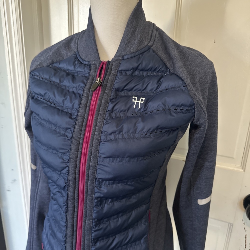 Horse Pilot Women's Storm Jacket‎ Size Small Navy With Pink Zipper Down Blend - Picture 3 of 13